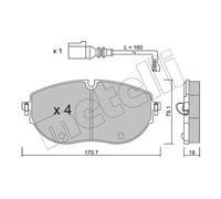 METELLI 22-1322-0 Brake pad set