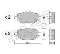 METELLI 22-1323-0 Brake pad set