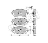 METELLI 22-1325-0 Brake pad set