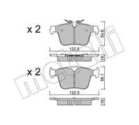 METELLI 22-1329-0 Brake pad set