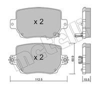 METELLI 22-1334-0 Brake pad set