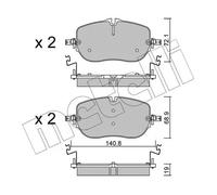 METELLI 22-1356-0 Brake pad set