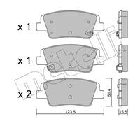 METELLI 22-1360-0 Brake pad set