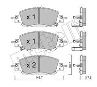Brake pads 22-1362-0 METELLI for HONDA e