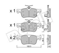 METELLI 22-1363-0 Brake pad set