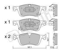 Brake pads 22-1365-0 METELLI for NISSAN X-TRAIL IV