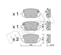 METELLI 22-1366-0 Brake pad set