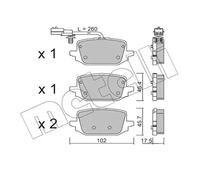 Brake pads 22-1366-1 METELLI for RENAULT MERCEDES-BENZ