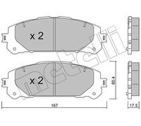 METELLI 22-1367-0 Brake pad set