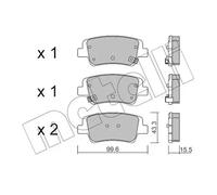 METELLI 22-1371-0 Brake pad set