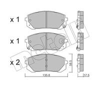 METELLI 22-1373-0 Brake pad set