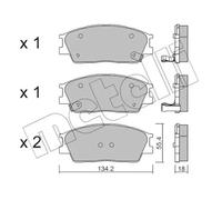 METELLI 22-1374-0 Brake pad set