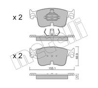 METELLI 22-1383-0 Brake pad set