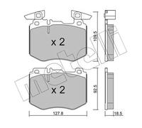 22-1388-0 BRAKE PAD SET, DISC BRAKE METELLI