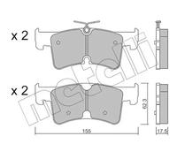 METELLI 22-1389-0 Brake pad set