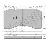 METELLI 22-1391-0 Brake pad set