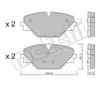 METELLI 22-1393-0 Brake pad set
