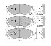 METELLI 22-1398-0 Brake pad set