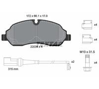 Brake pads 2203401 TEXTAR for FORD TOURNEO CUSTOM V362 Bus TRANSIT V363 Bus