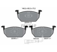 Textar 2203501 Disc Brake Pad Set Fits Audi Seat Skoda VW
