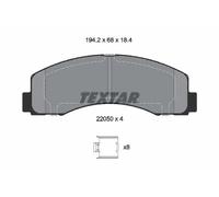 TEXTAR 2205002 Brake pad set