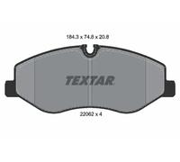 Brake pads 2206201 TEXTAR for MERCEDES-BENZ V-CLASS VITO Van VITO Dualiner