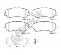 Brake pads 22065 00 701 00 BRECK for NISSAN RENAULT