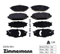 Brake pads 22076.190.1 ZIMMERMANN for MERCEDES-BENZ C-CLASS C-CLASS T-Model CLS