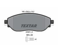Textar 2208701 Disc Brake Pad Set Fits Fiat Nissan Opel Renault Vauxhall
