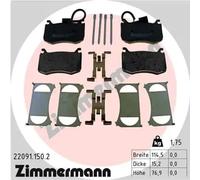 Brake pads 22091.150.2 ZIMMERMANN for ALFA ROMEO GIULIA STELVIO