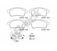 Brake pads 22103 00 704 00 BRECK for RENAULT NISSAN MITSUBISHI