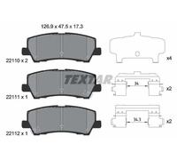 Brake pads 2211003 TEXTAR for FORD USA MUSTANG Coupe MUSTANG Convertible