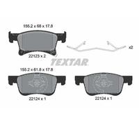 Textar Front Brake Pads 2212301 - OE Set of 4 with Accessories & Acoustic Wear Warning for Opel