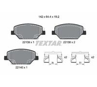 Brake pads 2213901 TEXTAR for OPEL INSIGNIA B Grand Sport