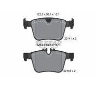 Brake Pads Full Set Of 4 Rear 2214101 Textar Jaguar Land Rover Volvo