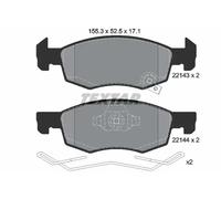 Textar Brake Pads 2214301 - Genuine OE Front Full Set of 4 with Accessories
