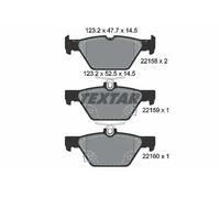 Textar 2215801 Rear Disc Brake Pad Set Fits Subaru