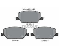 Textar Front Brake Pads Set 2216501 Genuine OE Full Set of 4 1 Year Warranty for Fiat Jeep Nissan