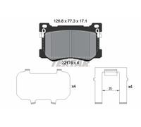 Brake pads 2217601 TEXTAR for HYUNDAI GENESIS Coupe EQUUS / CENTENNIAL GENESIS