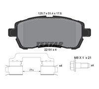 Brake pads 2219103 TEXTAR for FORD K III K III Saloon