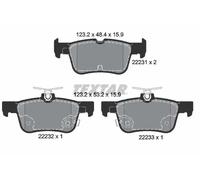 Genuine OE Textar Brake Pads Full Set Of 4 Rear 2223101