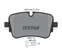 Textar Rear Brake Pad Set 2230701 - Full set of 4 + caliper screws - Fits Audi A6/A7/A8/Q7 & VW