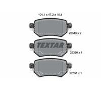 Textar Rear Axle Disc Brake Pad Set 2234901 – Genuine OE Set of 4 – Fits Mazda