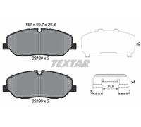 TEXTAR 2242001 Brake pad set