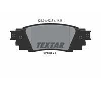 Textar 2243401 Rear Axle Disc Brake Pad Set Fits Lexus Suzuki Toyota