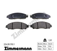Brake pads 22439.170.1 ZIMMERMANN for NISSAN RENAULT