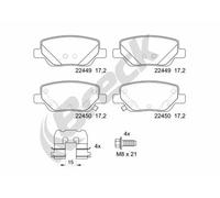 Brake pads 22449 00 704 00 BRECK for FIAT TIPO Saloon TIPO Hatchback TIPO Estate