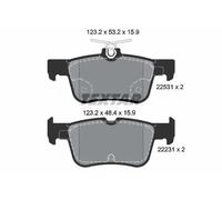 Textar Genuine OE Rear Brake Pad Set 2253101 - Fits Ford Edge, Galaxy, Mondeo, S-Max