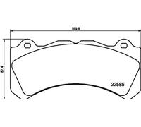Brake pads 2258501 TEXTAR for VOLVO S60 II V60 I V60 II S60 III