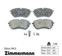 ZIMMERMANN 22644.190.2 Brake pad set